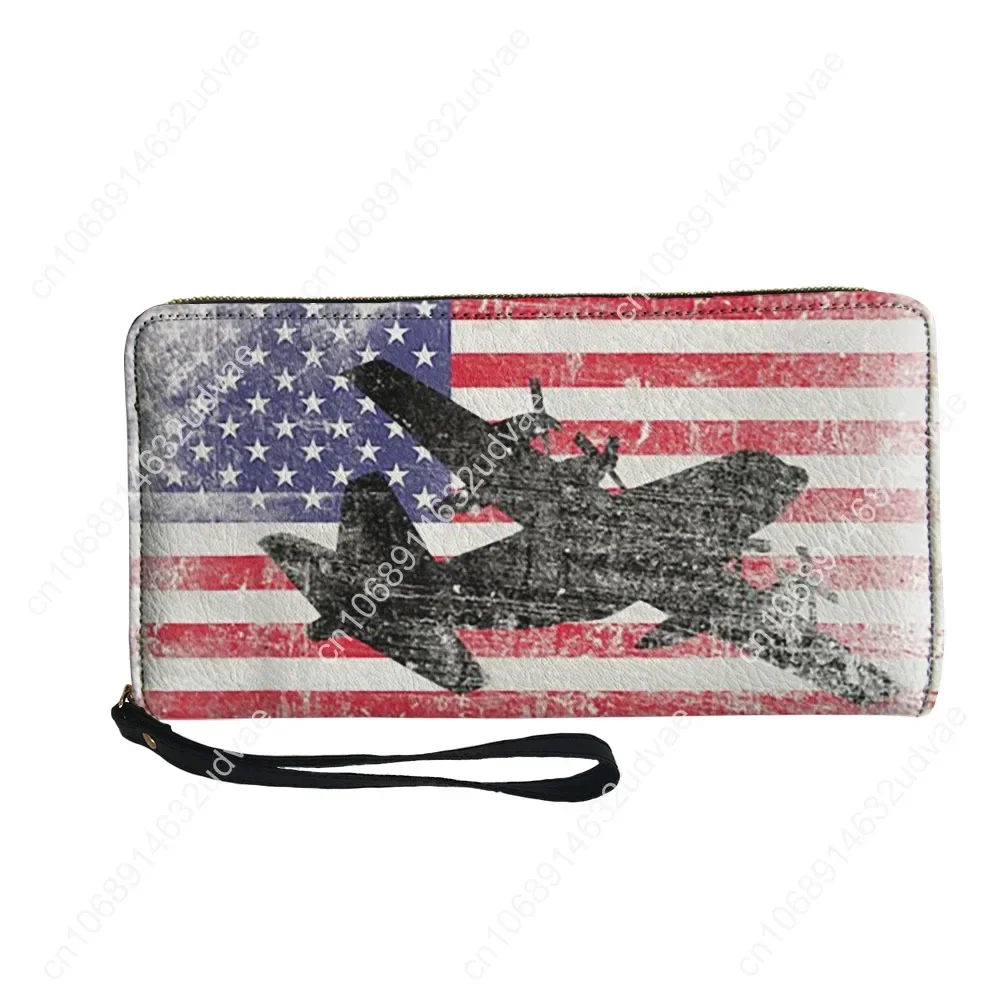 P-3 Orion Dompet Bendera Vintage Dompet Panjang Ritsleting Remaja Pria Wanita Tas Hadiah Portabel Pribadi Komuter Ganda