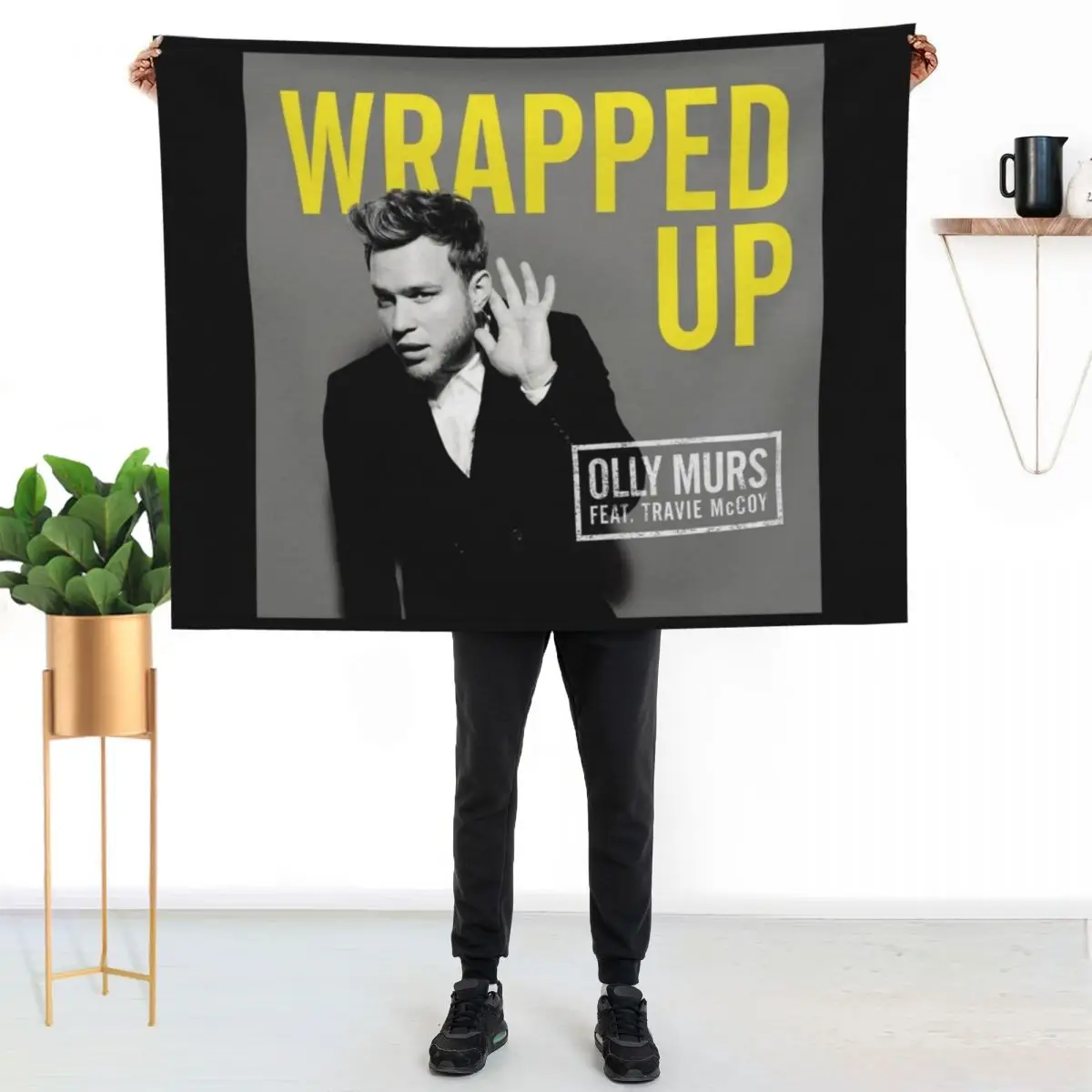 Olly Murs wrapped up Throw Blanket For Sofa Thin Plaid on the sofa Luxury Designer Decorative Sofas Sofas Sleeping Bag Blankets