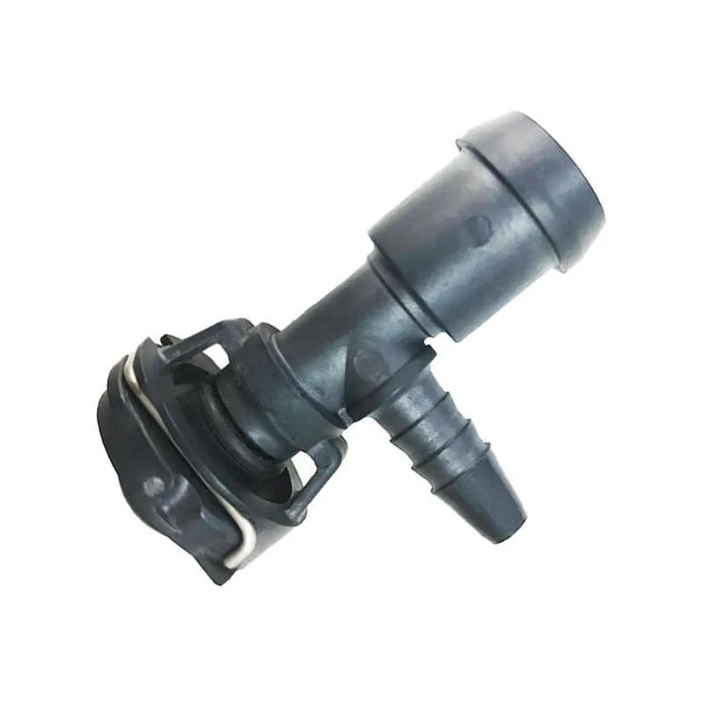 Three Way ABS Tee Fitting for Engine Cooling System Quick Connect Buckle Compatible with Radiator Water Tank Hose