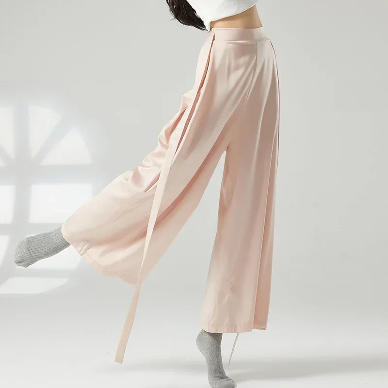 Klassischer Tanz, gerade, elegante, lockere Hose mit weitem Bein, chinesischer Tanz, nationale Übungskleidung, Damen-Körperkleidung