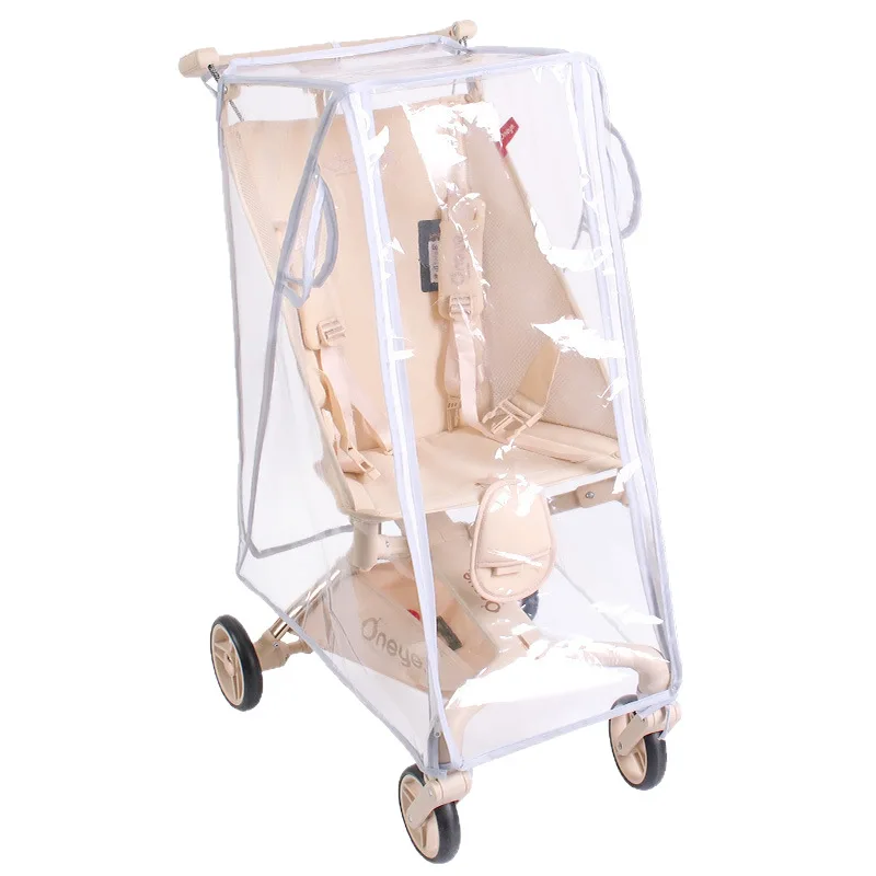 درع المطر بجيب لعربة الأطفال - معطف واق من المطر لعربة الأطفال مقاوم للرياح والغبار، درع طقس متعدد الوظائف للنزهات للأطفال الصغار #5