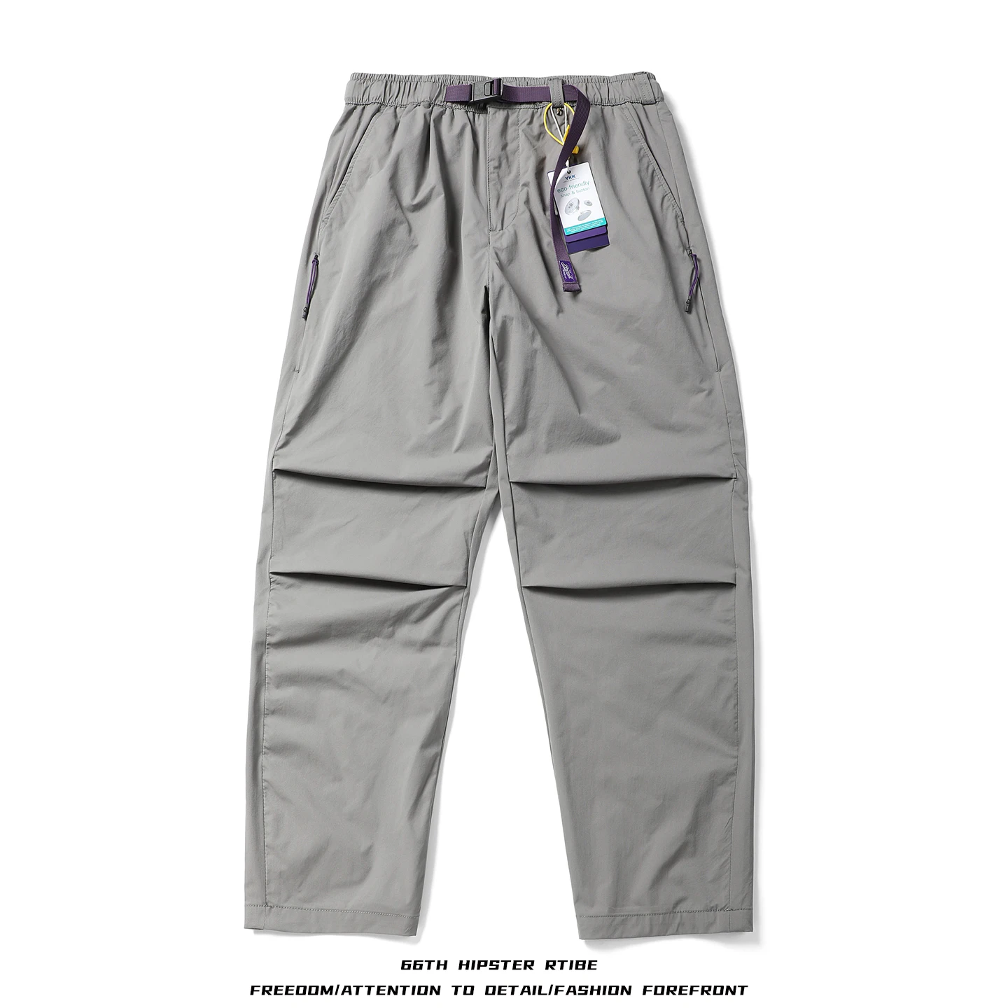 

Summer Thin 255SS Men's Casual Trousers Trendy Workwear Pants Leisure Cityboy Style Umbrella Soldier Mid-High Waist Straight Leg