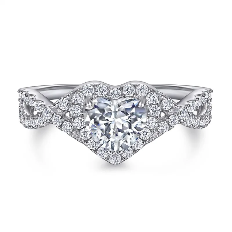 

Accessories S925 Silver Ring Women's Fashion Zircon Love Silver Ring