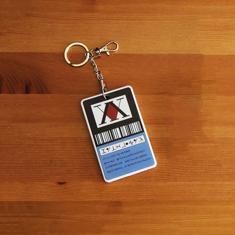 Anime Hisoka Kurapika Killua Zoldyck chaCosplay License Card Holders PVC Card Set Cover Case Key Chain Pendant Keychains Prop