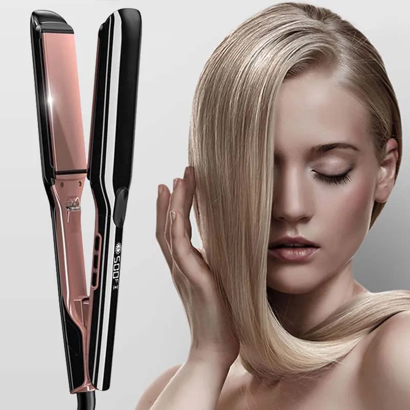 Factory Price Infrared Ionic 5s Instant Heat Ceramic Hair Straightener Flat Iron Professional Salon Grade Visible LCD Digital