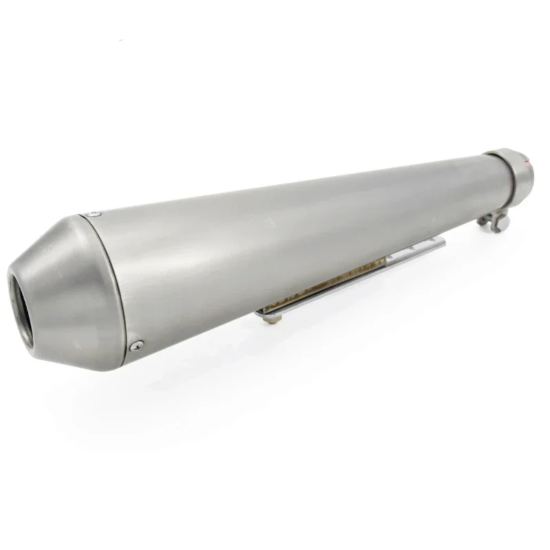 35-45mm retro motorcycle retrofit stainless steel brushed motorcycle exhaust muffler rear section straight tailpipe section