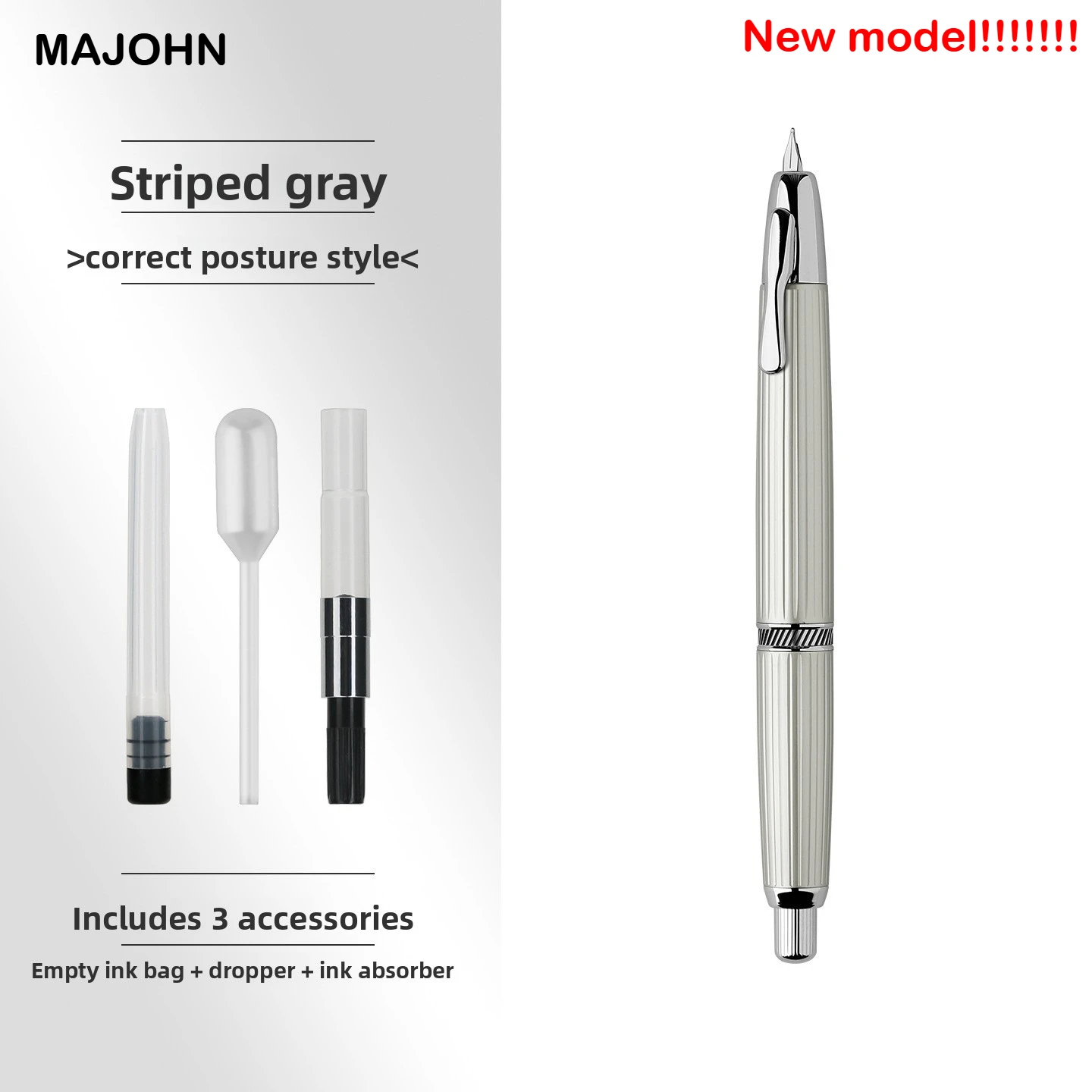 MOONMAN A1 Metal Press Fountain Pen EF 0.4MM Nib Fish Scale Pattern Design Writing Ink Pens Artykuły papiernicze Artykuły biurowe dla szkół — zdjęcie produktu 6