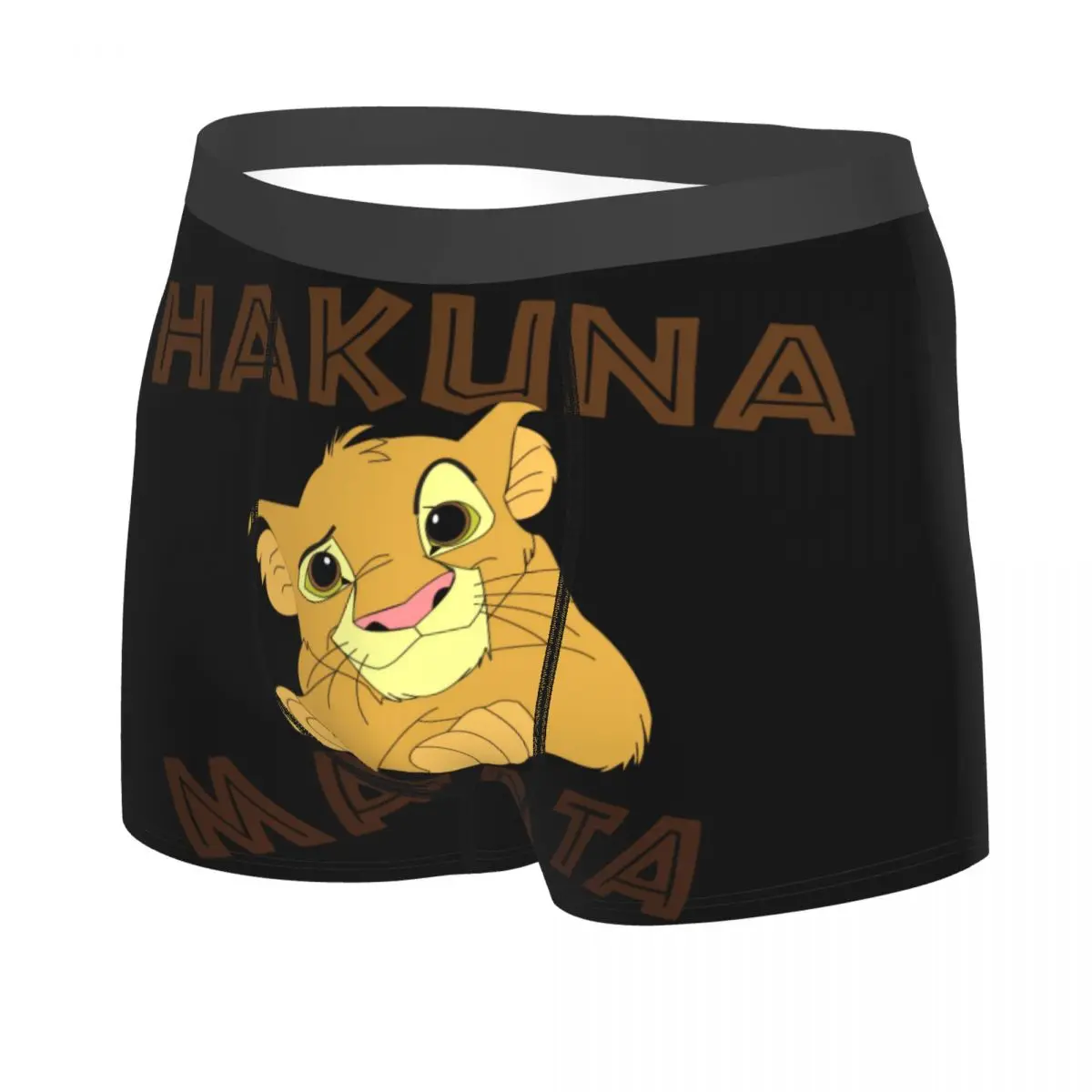 Custom Male Fashion Hakuna Matata Movie Fan Lover Underwear The Lion King Cartoon Boxer Briefs Stretch Shorts Panties Underpants