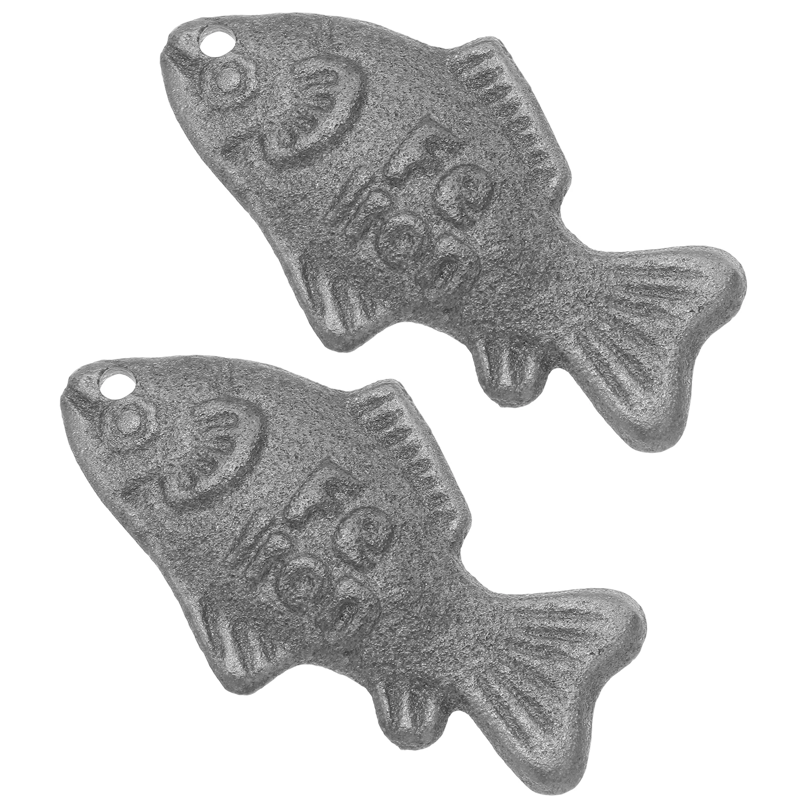 

2 Pcs Iron Cookware Health Healthy Cooking Deficiency Tool Aid Fish-shaped Supplement Athlete
