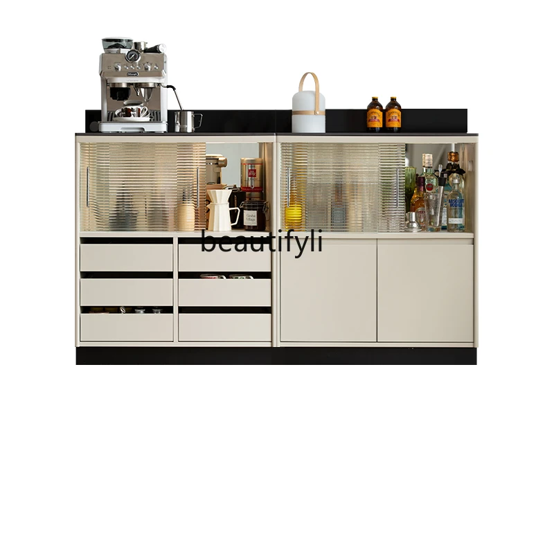 

Module Combination Sideboard Cabinet Wall Stone Plate Countertop Home Kitchen Restaurant Tea Storage Locker furniture