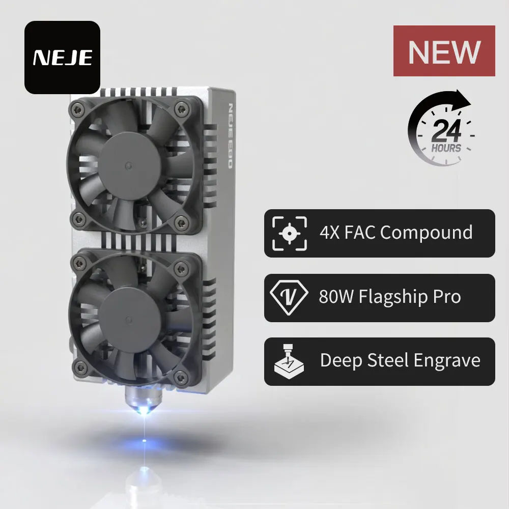 

NEJE 80W Laser Engraver Module Kit with 4XFAC Lens -Cut 30mm Board Cut Color Engraving 3D Relief Air Assist for CNC Woodworking