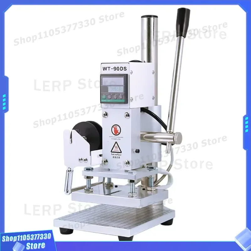 Mini Digital Hot Stamping Machine 10x13cm Manual Embosser for Leather Wood Logo 110V 220V Heat Press Tool 10x13cm Manual Hot