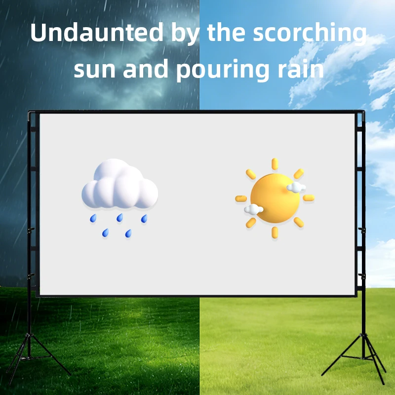 2026Tripod Projector Screen 120 Inch 16:9 Portable Projection Screen with Stand for Outdoor Movie Night Home Theaterpromote sale