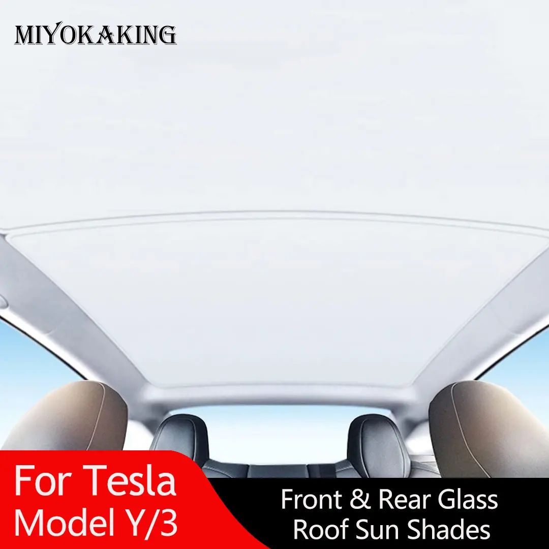Tesla Model Y 2025 Model 3 Highland Sunshade Roof Never Sag Nano Ice-Crystal Coatings 3-Gen Heat Insulation Glass Roof Sun Shade