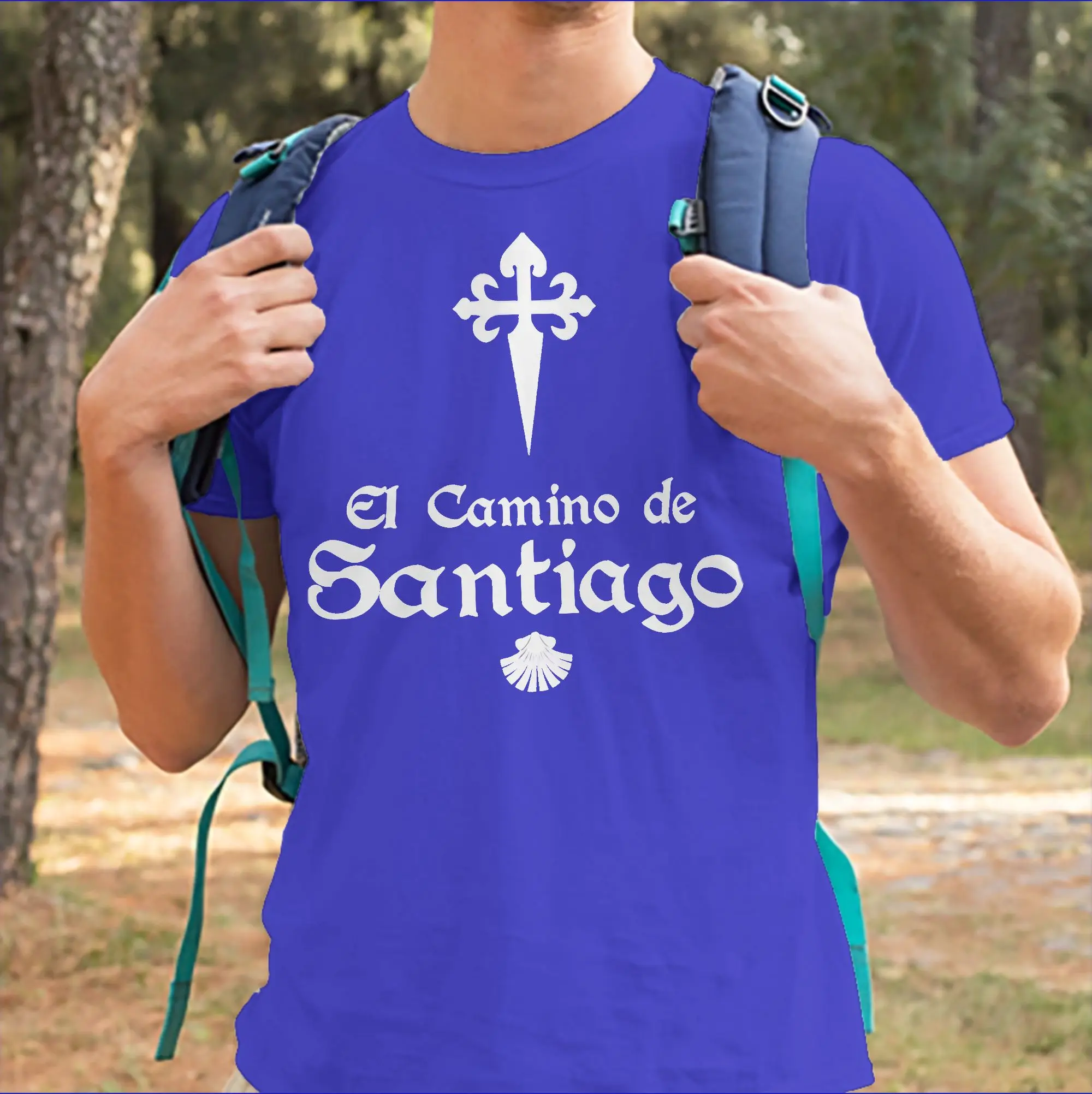 Camino De Santiago T-Shirts for Men Women Arrow The Way Funny 100% Cotton Tees Crew Neck Short Sleeve T Shirt Gift Clothing