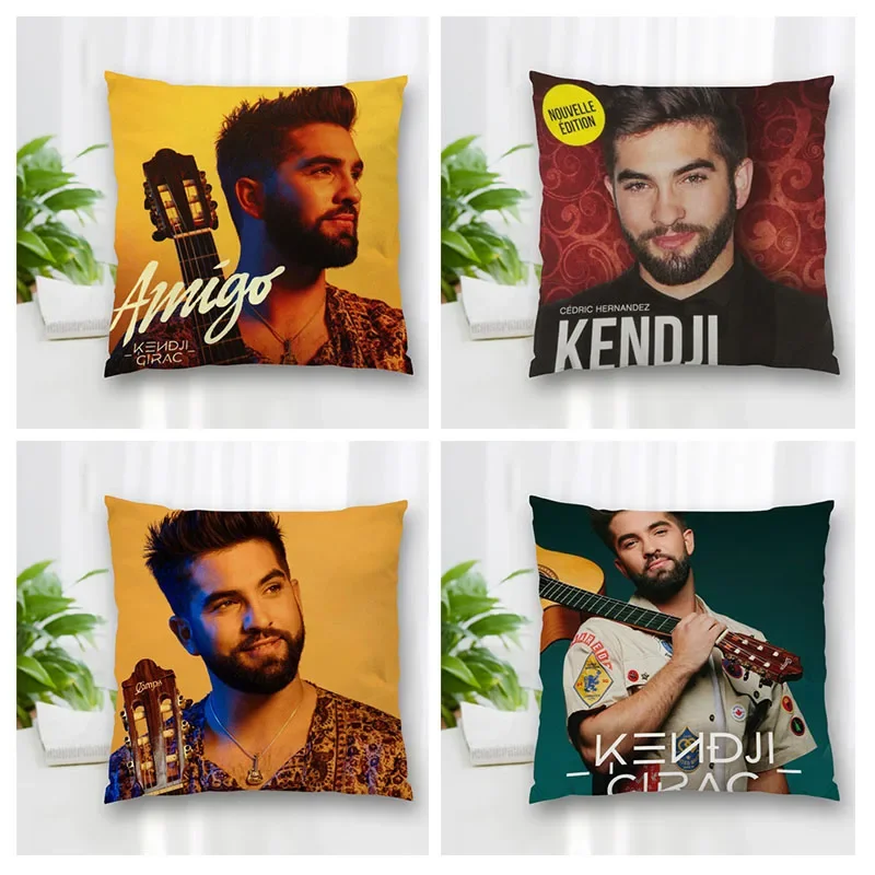 Hot Sale Custom Decorative Pillowcase Kendji Girac Square Zippered Pillow Cover Best Nice Gift 35X35cm 45x45cm