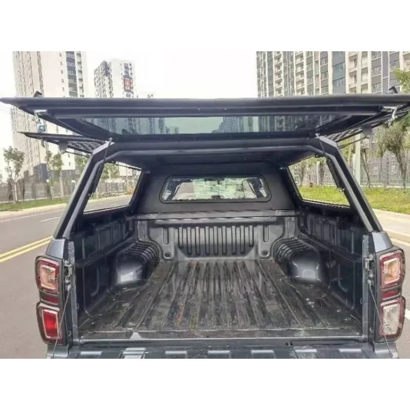 Factory Sale Hot Selling Black Steel Aluminum No Drill Hardtop Canopy Universal Pickup Truck Bed Topper Exterio