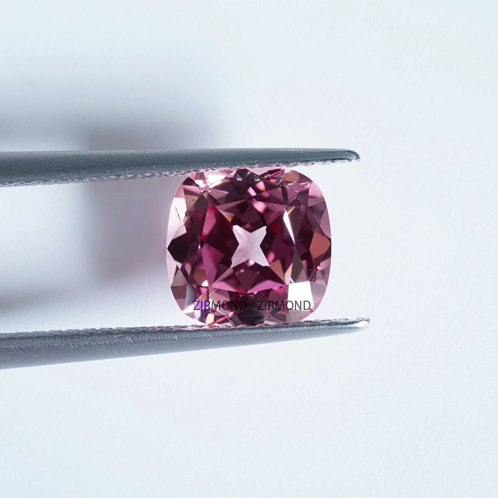 

Stylish VVS Lab Grown Padparadscha Color Cushion Cut Pad Sapphire Loose Stone Used for Eternity Ring Setting with AGL Report
