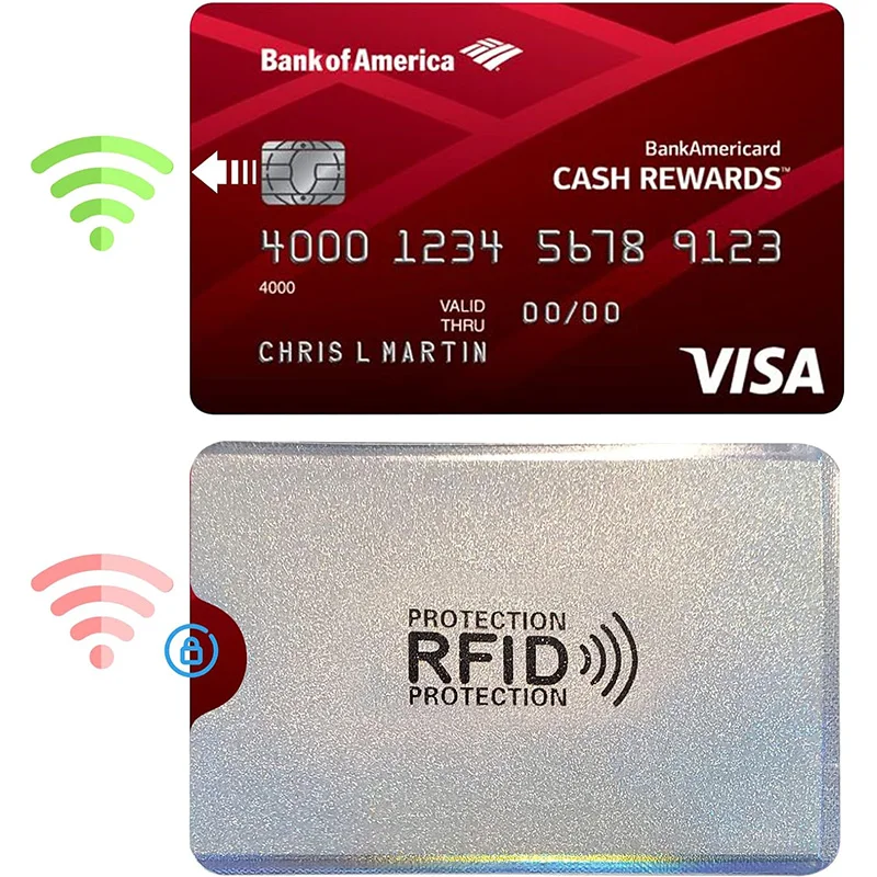 1-10pcs RFID Anti-Scan Card Sleeve Credit NFC Card Protector Anti-magnetic Aluminum Foil Portable Bank Card Holder