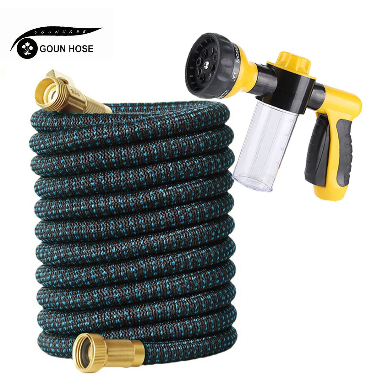 

1pc Garden Water Hose Reel Expandable Watering Hose High Pressure Flexible Car Wash Watering Garden Irrigation Magic Hose Pipe