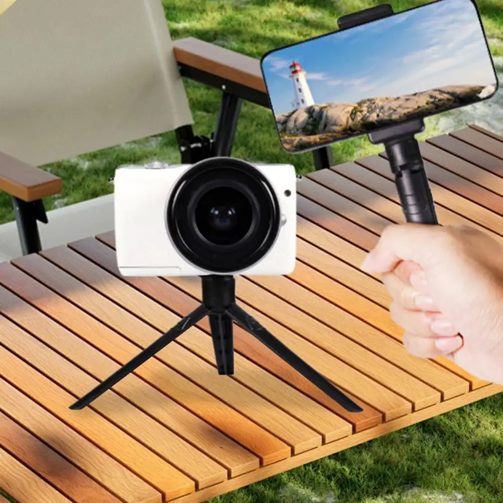 2025 Camera Tripod Holder 1kg Load-capacity Compact Design Foldable Universal 1/4 Screw Tripod Holder Phone Stand