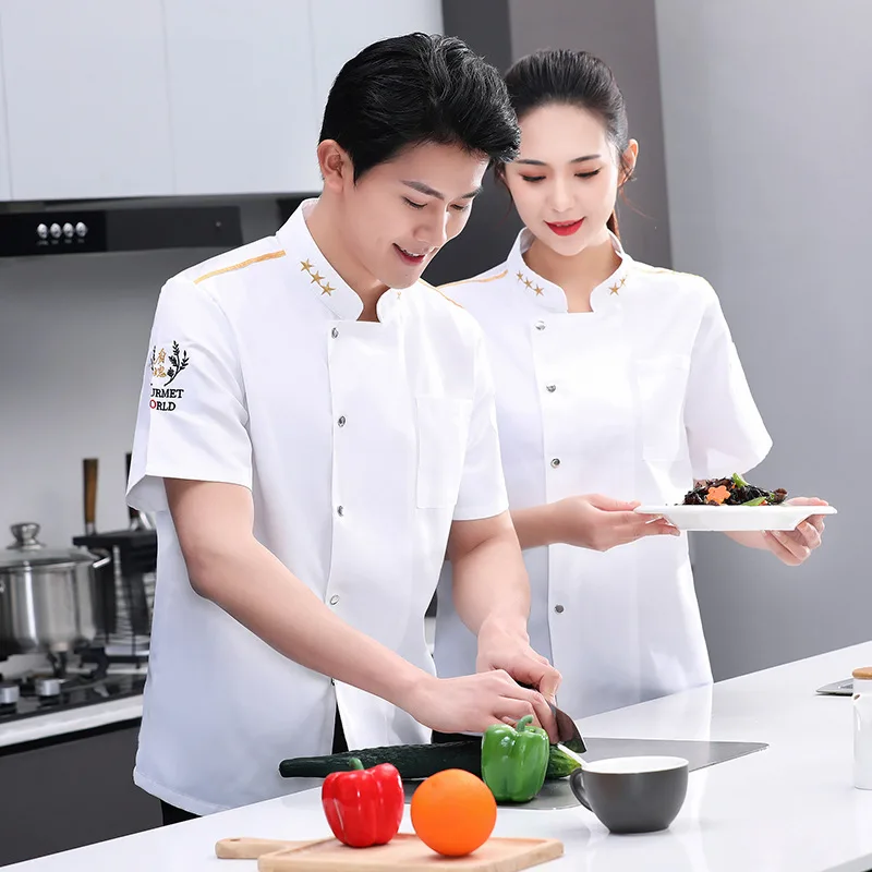 Premium Chefs Jacket for Kitchen Ice ShredsWorkwear in Food Service Industry Versatile Male and Female Catering Staff in Hotels