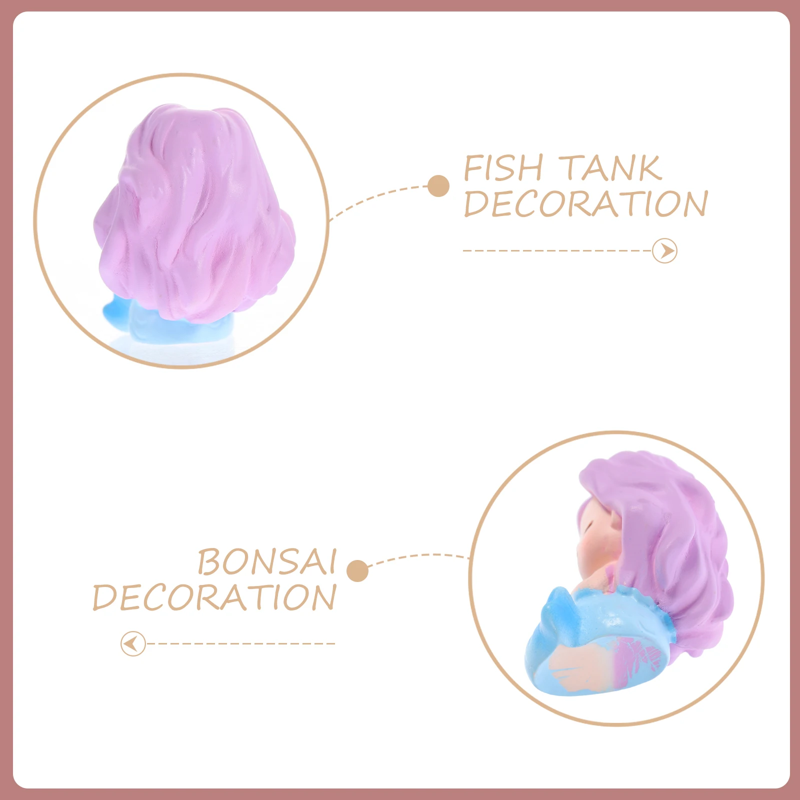 

10Pcs Mermaid Figures Mini Beach Ornaments Exquisite Craftsmanship Aquarium Home Decor