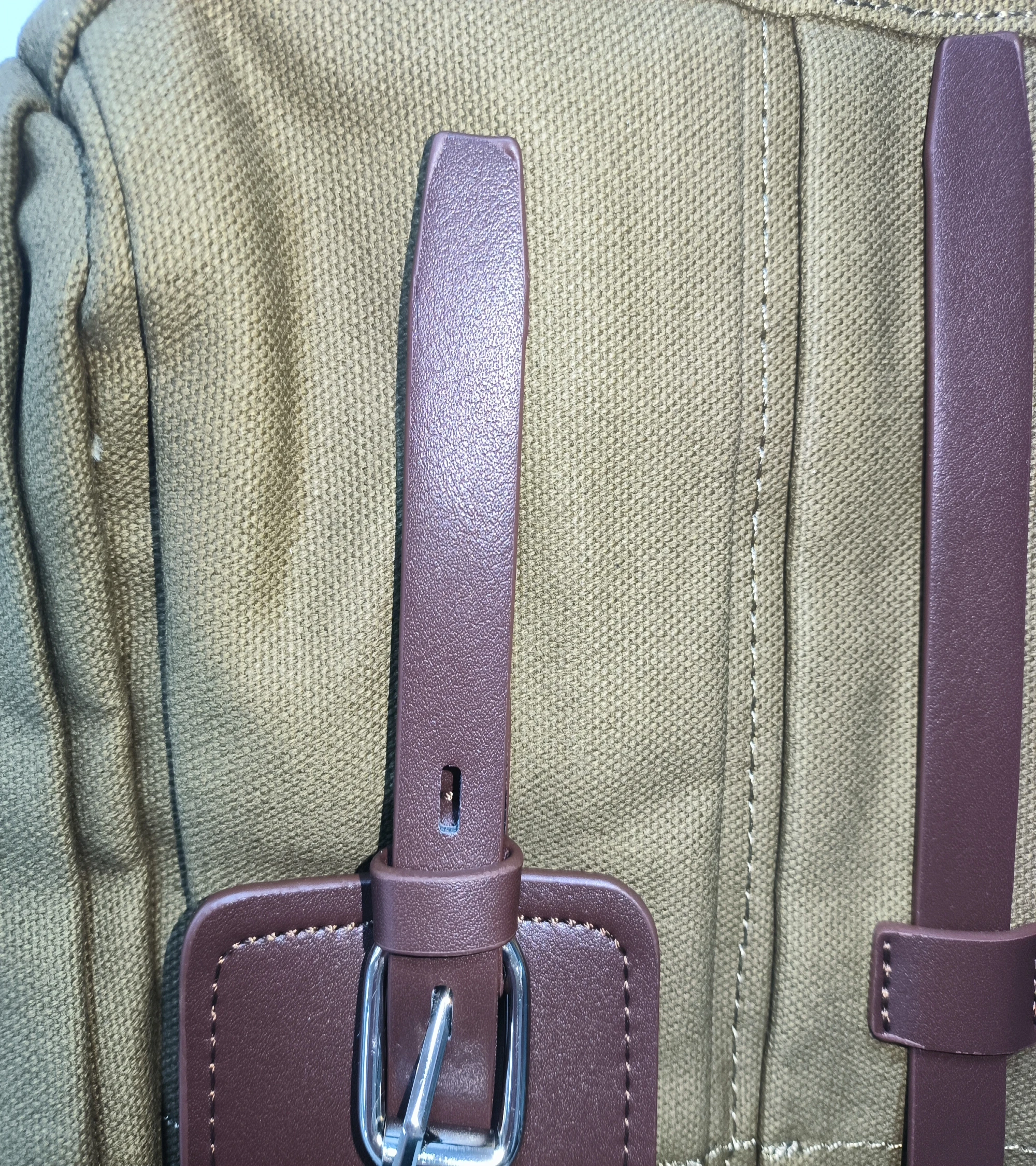 Luxuriöse Canvas-Leder-Mehrfach-Taschen-Tragetasche, Damen-Schultertasche mit Reißverschluss im Vintage-Stil, Motorrad-Biker-Style Handtasche, Leichtgewichtig – Detail 15