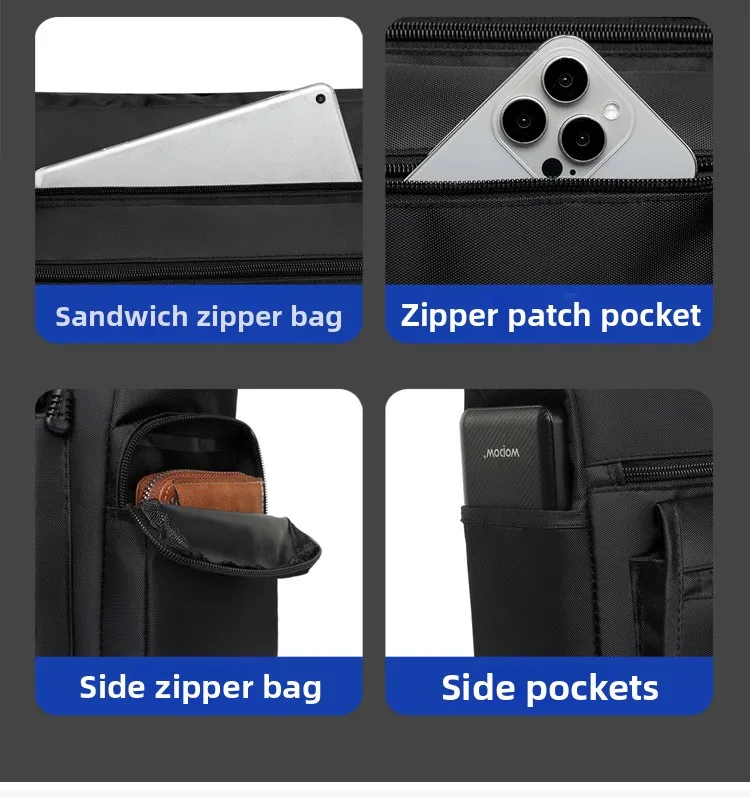 New Large-capacity Single-shoulder Bag, Simple, Fashionable and Individual Crossbody Bag, Business Travel Crossbody Waist Bag