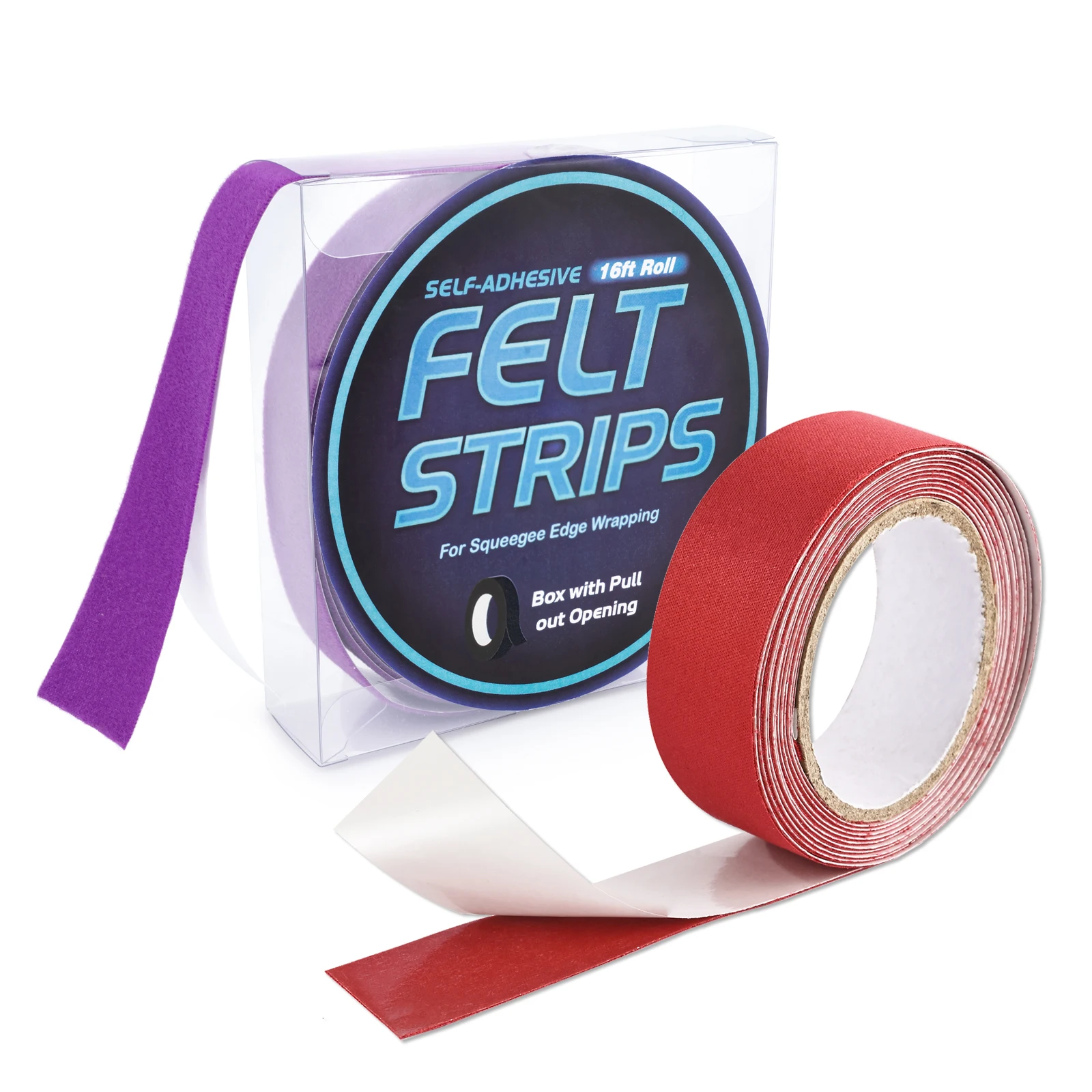 EHDIS 2 Rolls Self-Adhesive Felt Tape For Car Tint Vinyl Squeegee Edge Protection Window Chair Table Leg Fabric Strip Wrap Tool