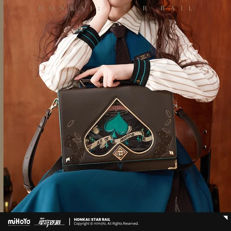 [Genuine] miHoYo Game  Honkai Star Rail Aventurine Theme Series Multi Purpose Bag Backpack Crossbody Bag Cosplay Halloween Gifts