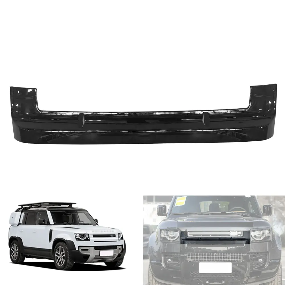 

For Land Rover Defender 90 110 20-22 Front Glossy Blac Decoration Car Bumper Front Middle Grille Trim Paste Car Accessories