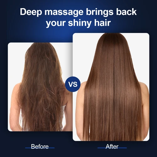 Imagen 2 del producto Peine Eléctrico para Masaje del Cuero Cabelludo con Terapia de Luz LED Roja y Azul, Cepillo de Masaje con Vibración EMS, Aplicador de Aceite para el Cuero Cabelludo, Medicina Anticaída del Cabello