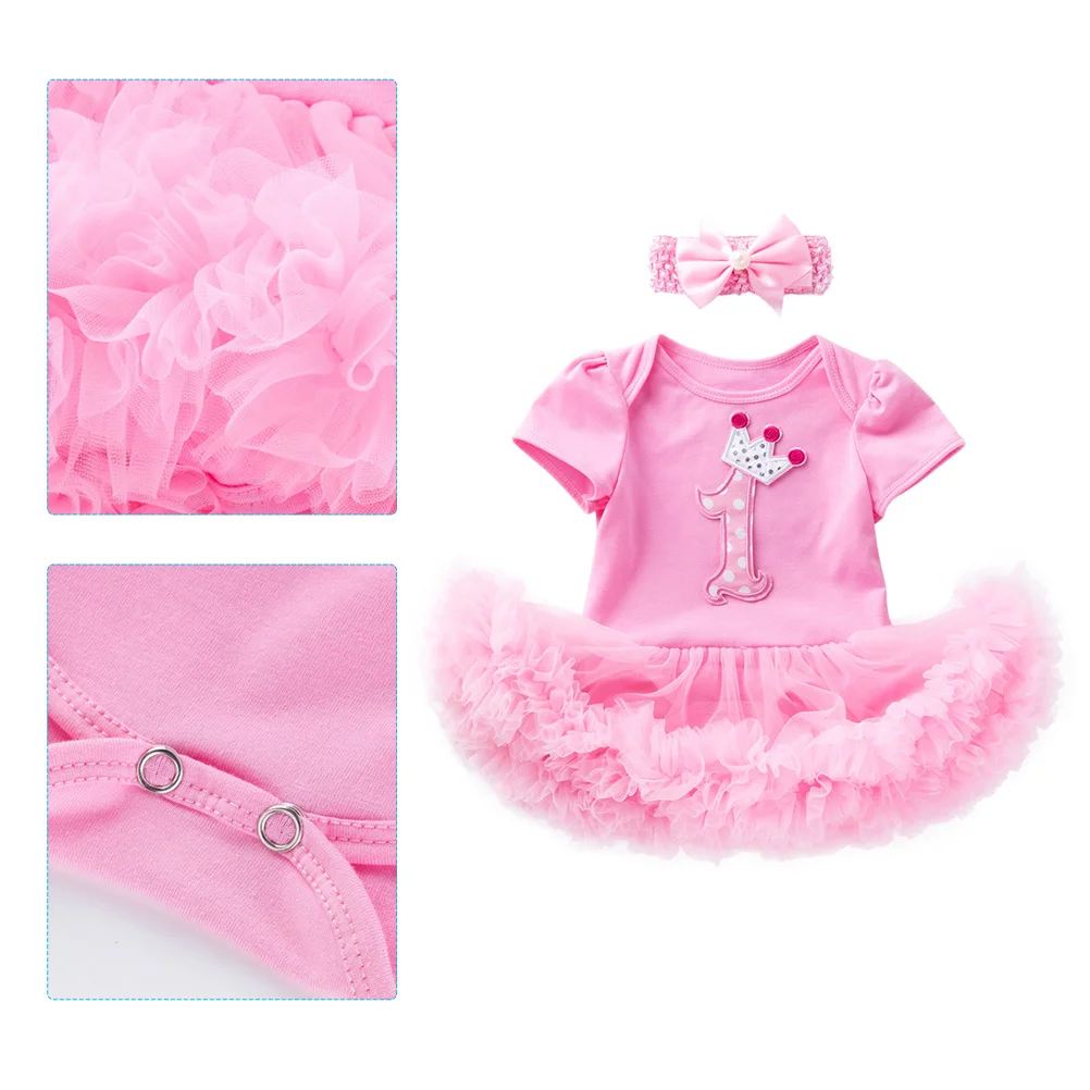 

1Set Baby Girls Romper Skirt Dress Outfit Cotton Breathable Beautiful Attractive Party Beach Clothes Baby Girls Romper