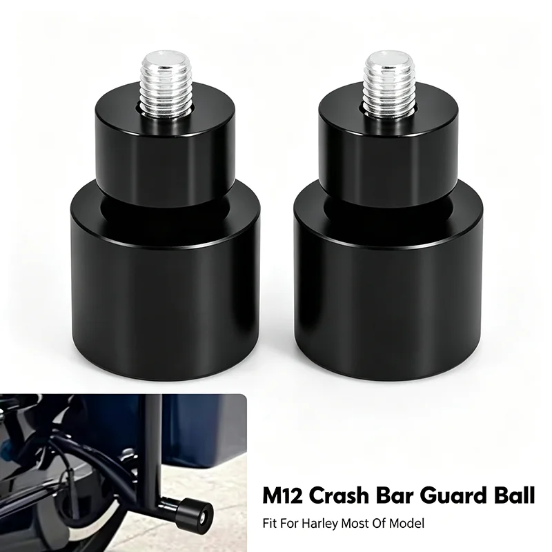Motorcycle M12 Crash Bar Protector Ball Engine Guard Saddlebag Bumpers Ball For Harley Softail Touring Dyna Sportster FLHR FLHT