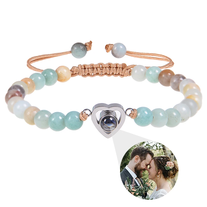 Personalisiertes Armband mit Bild im Inneren, Projektionsarmbänder mit Fotos, Bildarmband, personalisierte Erinnerungsgeschenke