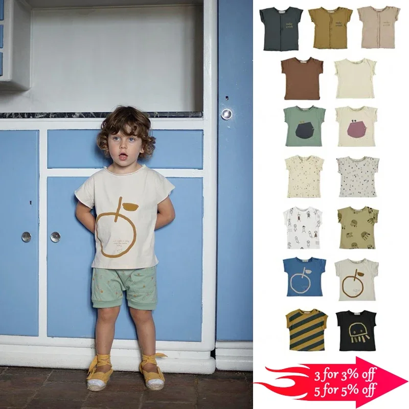 Summer Boys Cotton T Shirt Baby Girl Clothes Kid Cartoon Short Sleeve Child Clothes Kids Cartoon Top And Bottom Set For Toddlers