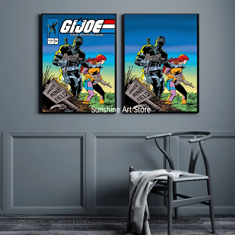 G.I. Joe Video Game Various Art Covers Poster Canvas Printing G.I. Joe Gaming Wall Art Decor Internet Bar Gaming Room Wall Decor