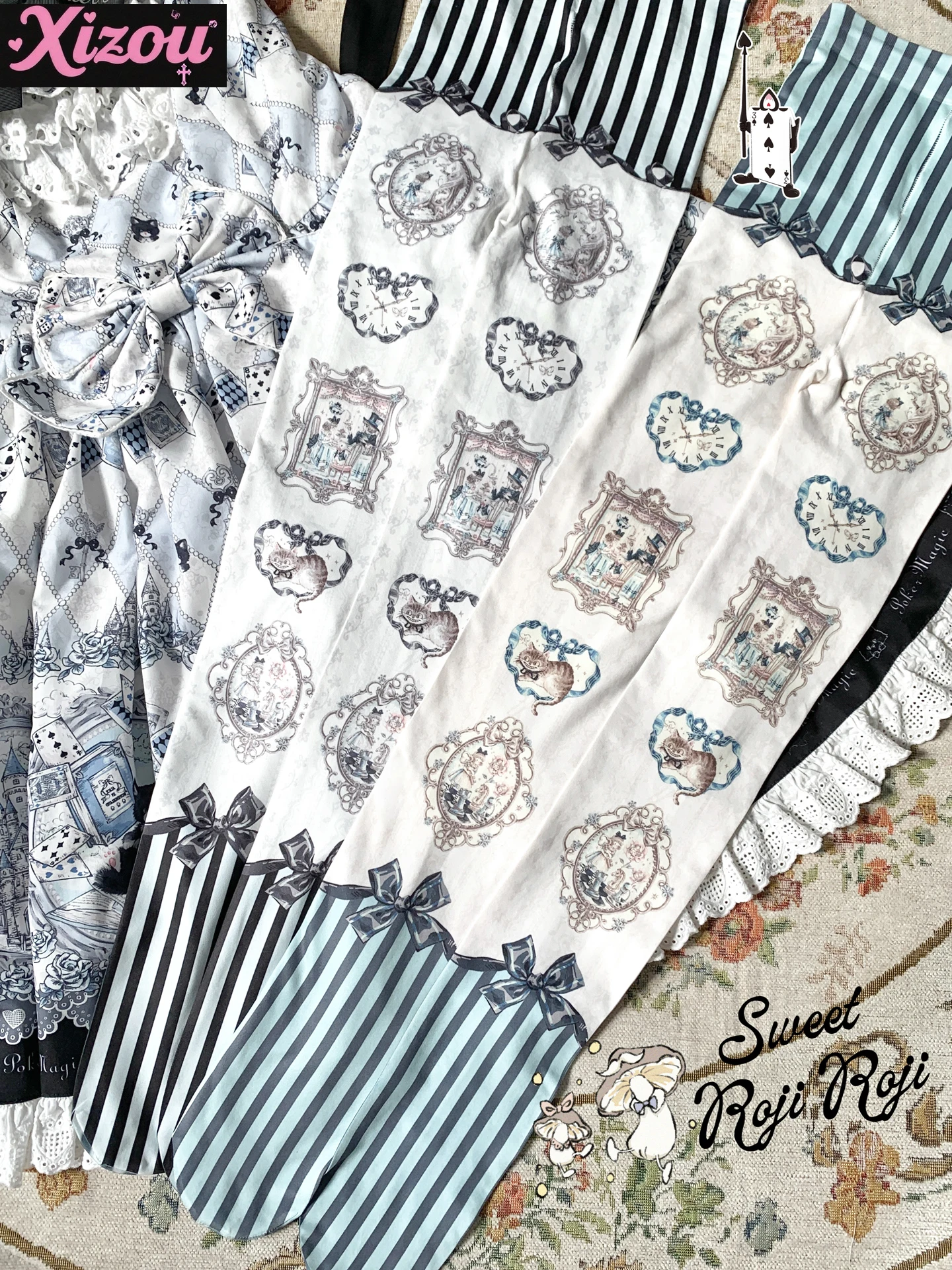 Japanese Sweet Cute Picture Frame Lolita Socks Soft Cute Girl Autumn Beauty Velvet Print Pantyhose Lolita Woman