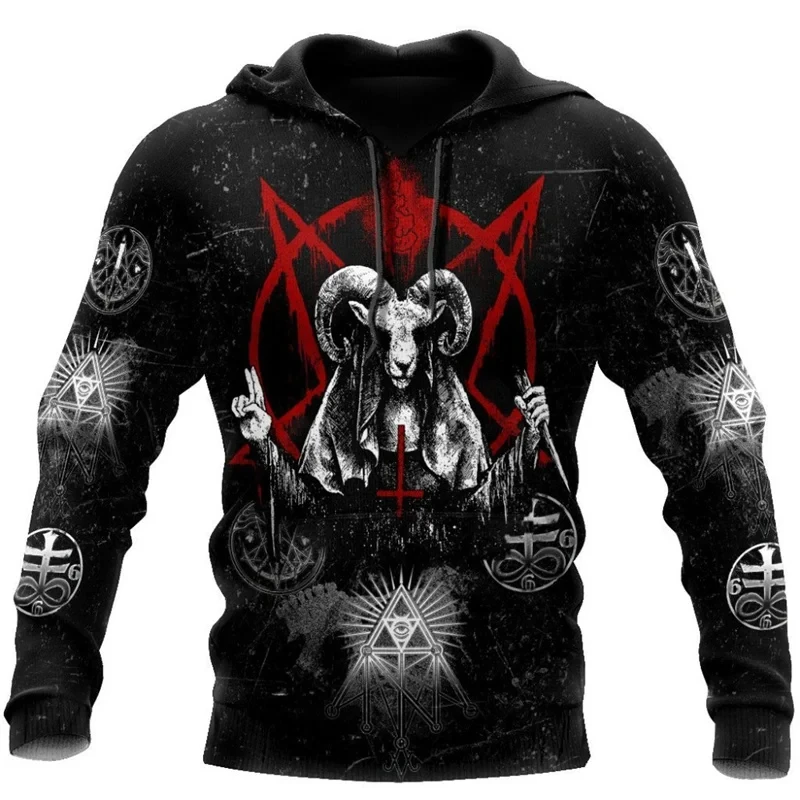 Viking Mythology Printed Men 3d Vintage Print Hoodies Autumn Long Sleeve Sweatshirt Casual kids hoodies men Sweatshirt coat