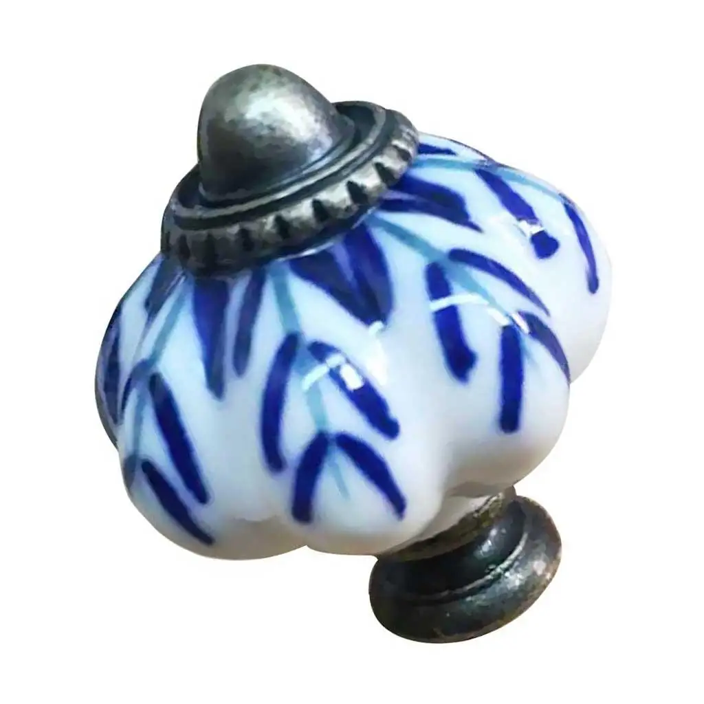 Vintage Ceramic Knob Drawer Pull Handle Seashell Design Cabinet Cupboard Handle for Furniture Kitchen Wardrobe