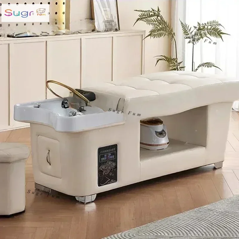 

Hair washing bed Shampoo Chair Head Spa Fumigation Water Circulation Hair Salon Equipments Chair Lettino Massaggio Furniture