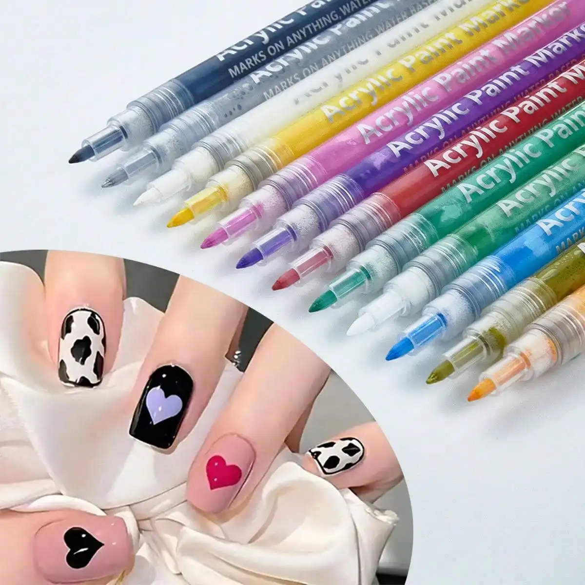 12 PCS nail art pen set, nail art painting pen nail art pen nail polish tool, used for DIY nail art beauty painting nails