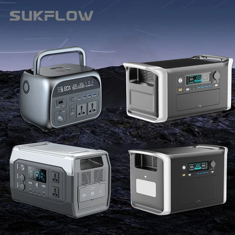 고속 충전 휴대용 발전소 Lifepo4 배터리, 500W-1800W 태양열 발전기, UPS 에너지 저장 공급, 캠핑 캠퍼반 RV