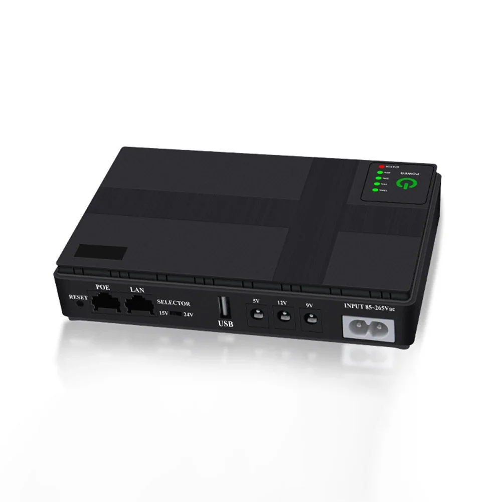 

DC UPS Battery Backup Reliable 10400mAh DC Power Adapter UPS With Built-in Backup Supply Router Monitoring DC Power Supply