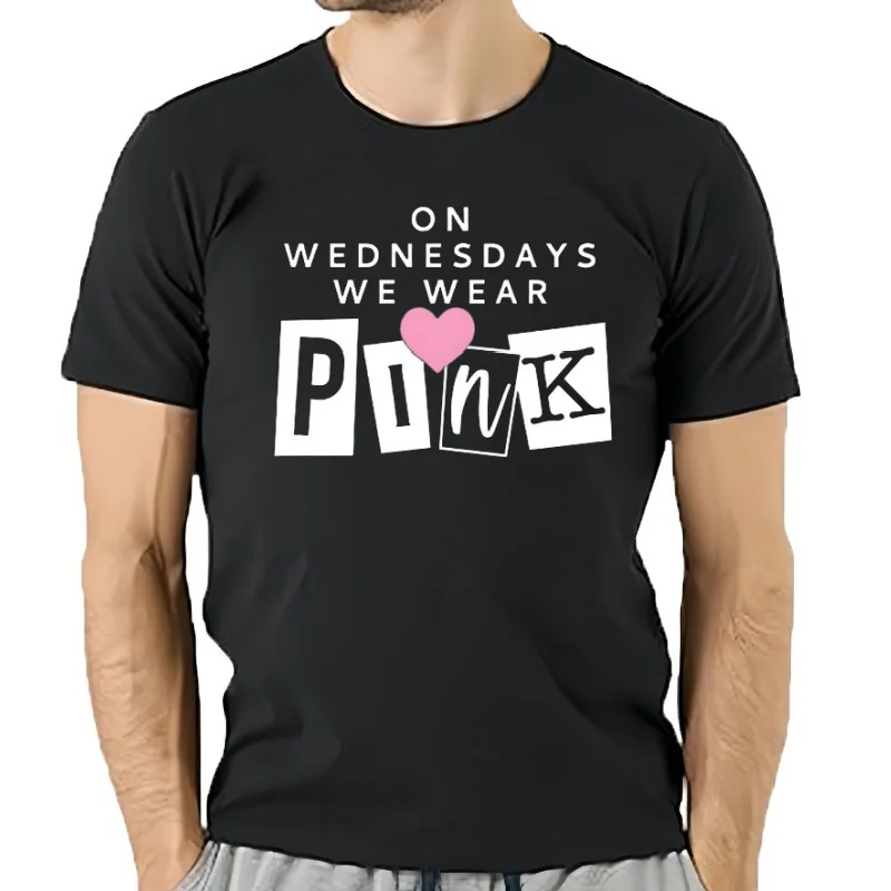 Meangirl-Camiseta de manga corta para hombre y mujer, camisa con cuello redondo y estampado de dibujos animados, de al