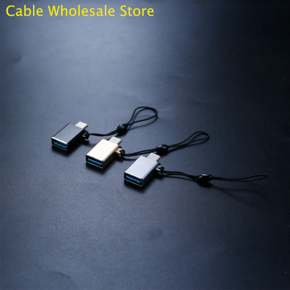 1Pcs USB 3.0 To TYPE-C Transfer Head Loss Prevention Cord Buckle OTG Adapter For Samsung Tablet Android Xiaomi Huawei Converter