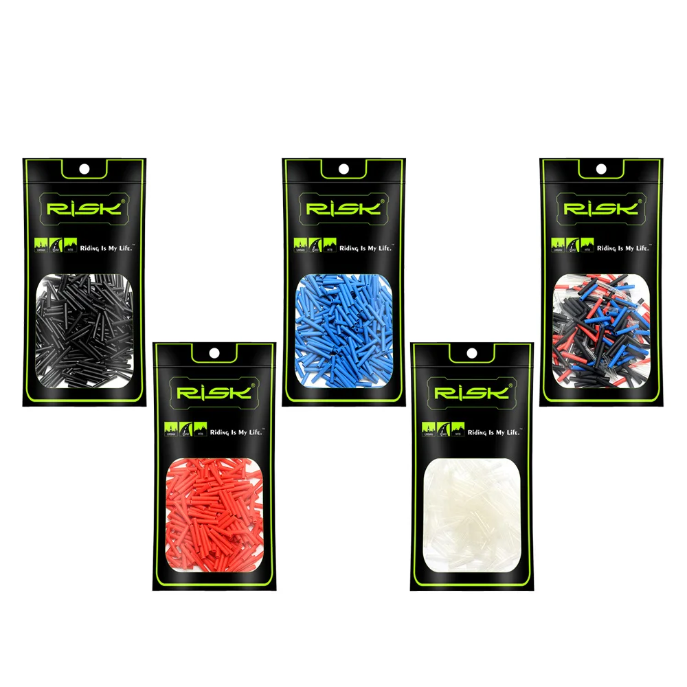 RISK 20pcs Ultralight Bike Shifter Inner Cable Tips Wire End Cap Brake Cable Tips Crimps Heat Shrink Bicycle Cable End Caps