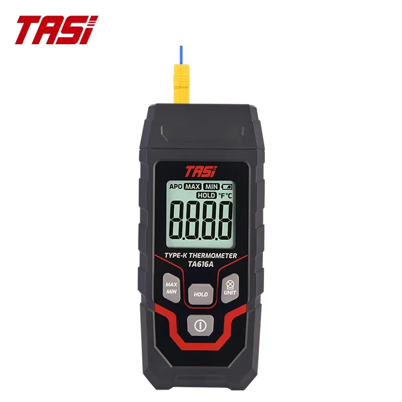 

LED IndicatorTASI TA616A Industrial Digital Thermometer Fast Response K/T/J Thermocouple USB Communication ODM IP43 Rated Auto P