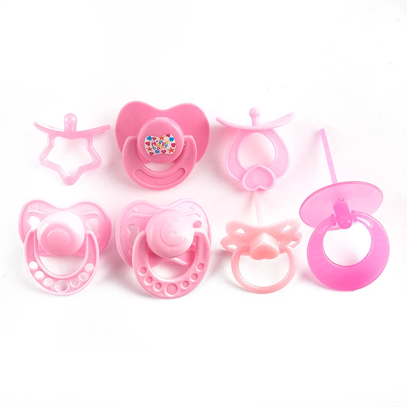 2pcs Lovely Doll Pacifier For New Reborn Baby Dolls Kids Toy Doll Play House Supplies Dummy Nipples Diaper Pants Wear